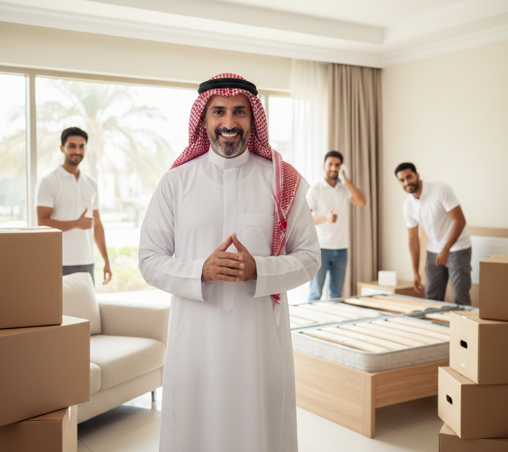 عميل نقل عفش معجب بالخدمة فى الكويت