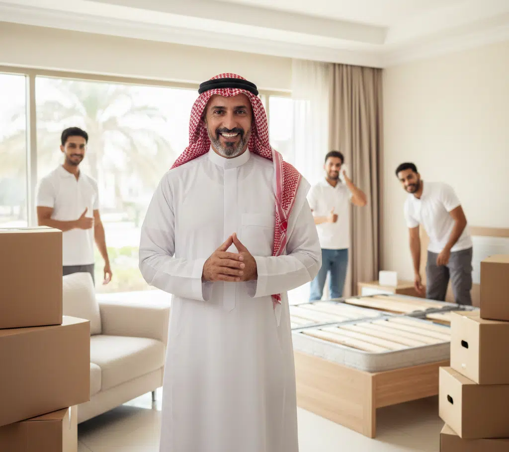 عميل نقل عفش معجب بالخدمة فى الكويت